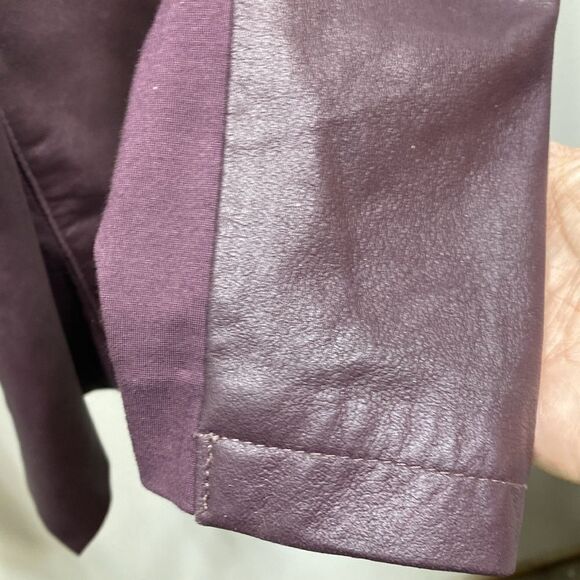 My Tribe Open Front Drape Leather Jacket Large - Picture 6 of 7